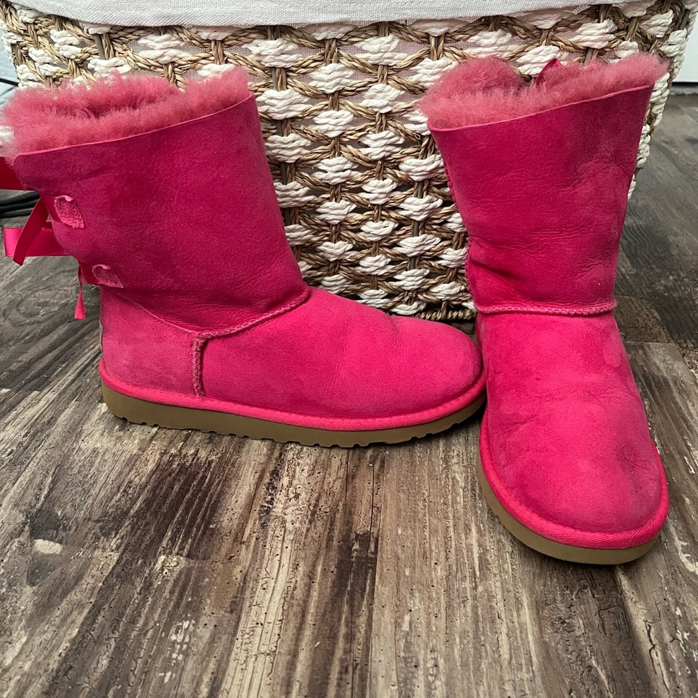 UGG Pink Sheepskin Boots